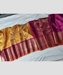 brown colour gadwal pattu sarees with Jari Border design
