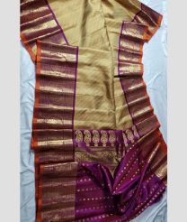 gray colour gadwal pattu sarees with Jari Border design