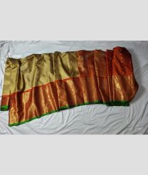olive and brown colour gadwal pattu sarees with Jari Border design