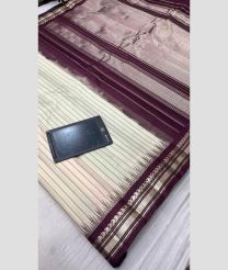 grey and silver colour gadwal pattu sarees with All over Lines design