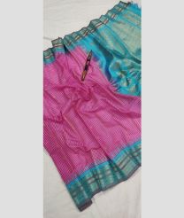 Pink and Turquoise gadwal sico sarees with temple kuttu border design