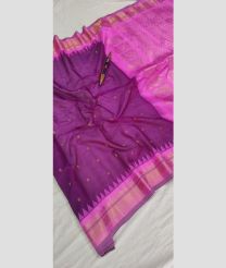 Magenta and Rose Pink gadwal sico sarees with temple kuttu border design