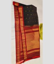 Dark Chocolate and Maroon gadwal sico sarees with All over Buttas design