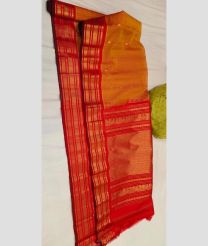 Lite Orange and Crimson gadwal sico sarees with All over Buttas design