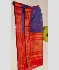 Purple Blue and Red gadwal sico sarees with All over Buttas design