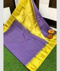 light violet colour gadwal sico sarees with Kanchi Border design