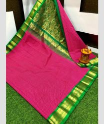 magenta colour gadwal sico sarees with Kanchi Border design