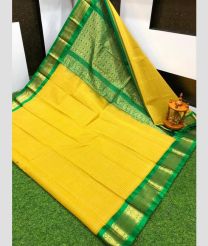 olive and brown colour gadwal sico sarees with Kanchi Border design