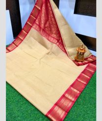 gray colour gadwal sico sarees with Kanchi Border design
