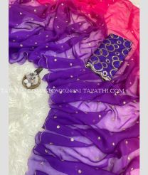 Purple and Pink georgette sarees with All over Sequence design - GEOS0024881