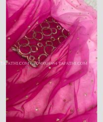 Pink and Rose Pink georgette sarees with All over Sequence design - GEOS0024884