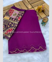 Magenta and Rose Pink georgette sarees with All over Embroidary design - GEOS0024890