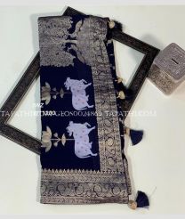 Black  georgette sarees with All over Lines design - GEOS0024869