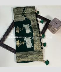 Forest Fall Green georgette sarees with All over Lines design - GEOS0024870