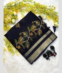 Black and Lite Golden georgette sarees with All over Buttas design