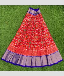 Pink and Royal Blue ikkat lehengas with All over Pochampally ikkat design