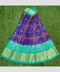 Royal Blue and Turquoise ikkat lehengas with All over Pochampally ikkat design