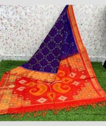 blue ikkat lehengas with all over pochampally design