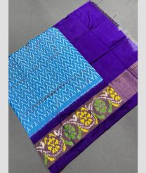 Sky Blue and Purple ikkat lehengas with all over pochampally ikkat design