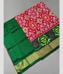 Green and Pink ikkat lehengas with all over pochampally ikkat design