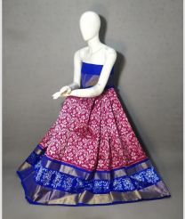 Hot Pink and Royal Blue ikkat lehengas with all over pochampally ikkat design