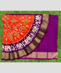 purple and ruby colour ikkat lehengas with all over pochampally ikkat design