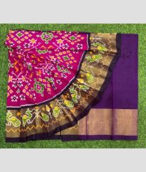 violet colour ikkat lehengas with all over pochampally ikkat design