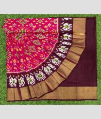 coffee and purple colour ikkat lehengas with all over pochampally ikkat design