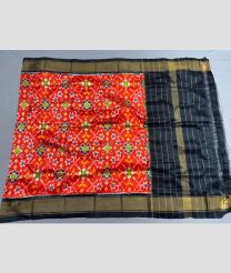 magenta and block colour ikkat pattu dupattas with All over Ikkat design
