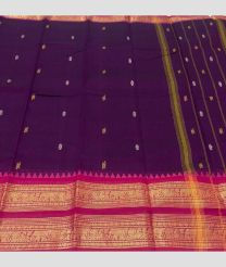Plum Purple and Pink kanchi cotton sarees with All over Buttas design