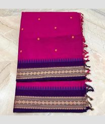 Pink and Plum purple kanchi cotton sarees with All over Buttas design