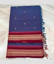 Blue Jay and Red kanchi cotton sarees with All over Buttas design