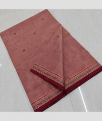 Copper and Maroon kanchi cotton sarees with All over Buttas design