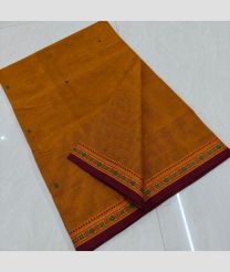 Pumpkin Orange and Maroon kanchi cotton sarees with All over Buttas design