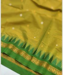 Olive Green Colour kanchi cotton sarees with All over design