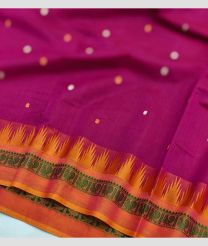 Purple Colour kanchi cotton sarees with All over design