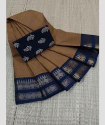 bronze colour kanchi cotton sarees with Anchulatha Border design