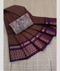 maroon colour kanchi cotton sarees with Anchulatha Border design
