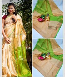 pink colour kanchi cotton sarees with All over design