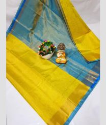 olive and cyan blue colour kanchi cotton sarees with All over design