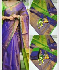 navy blue and green colour kanchi cotton sarees with All over design