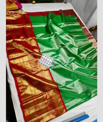 Elf Green and Red kanchi lehengas with All over design