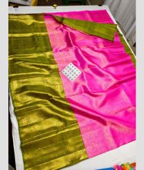 Pink and Lite Green kanchi lehengas with All over design