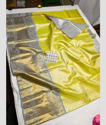 Lite Yellow and Grey kanchi lehengas with All over design