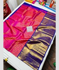 Pink and Royal Blue  kanchi lehengas with All over design