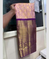 Baby Pink and Purple kanchi lehengas with all over jari design