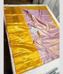 Lavender and Yellow kanchi lehengas with Kanchi Border design