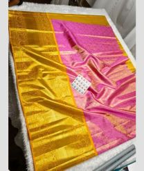 Pink and Golden Yellow kanchi lehengas with Kanchi Border design