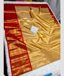 Lite Golden and Red kanchi lehengas with Kanchi Border design