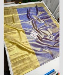 Purple Blue and Golden kanchi lehengas with Kanchi Border design
